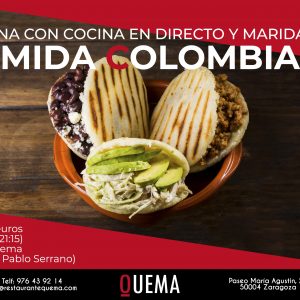 cena con curso y maridaje colombiana Quema